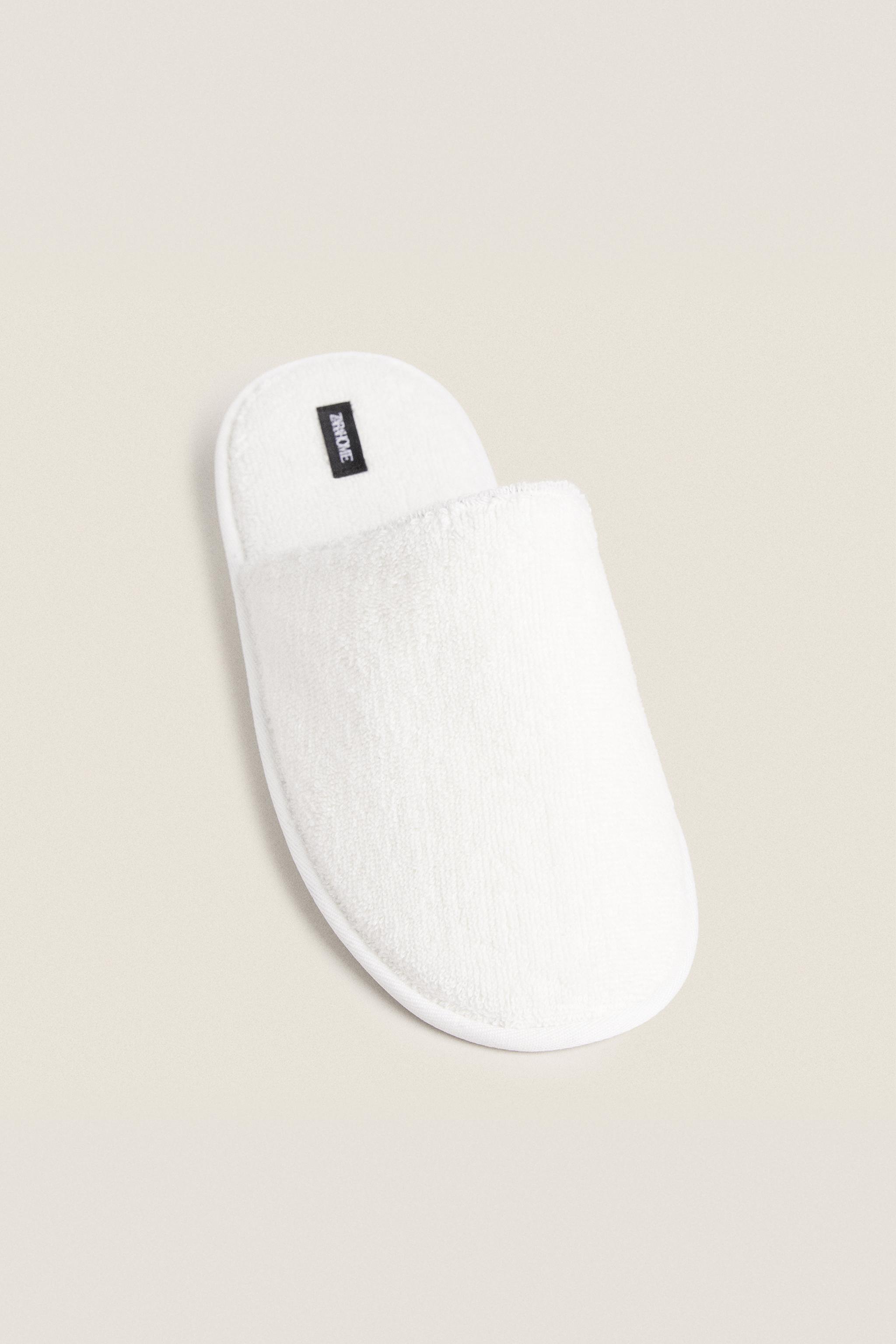 TERRYCLOTH SLIPPERS WITH PIPING